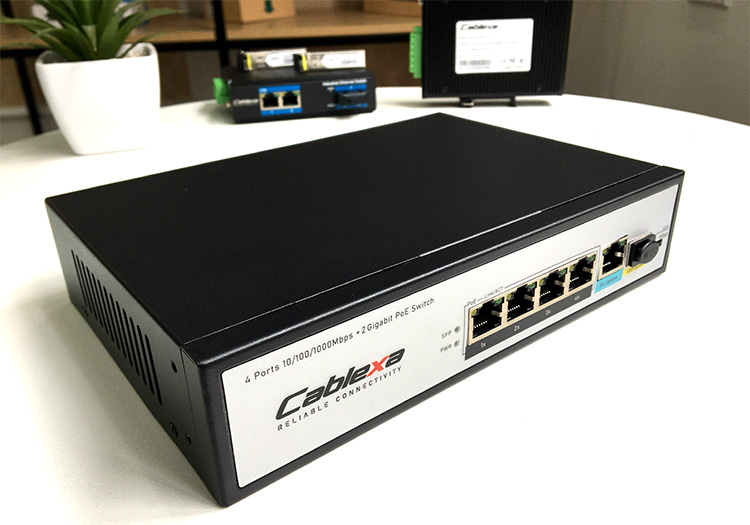 Switch FMC-4PGE1GE1GF, 4-Port Gigabit PoE