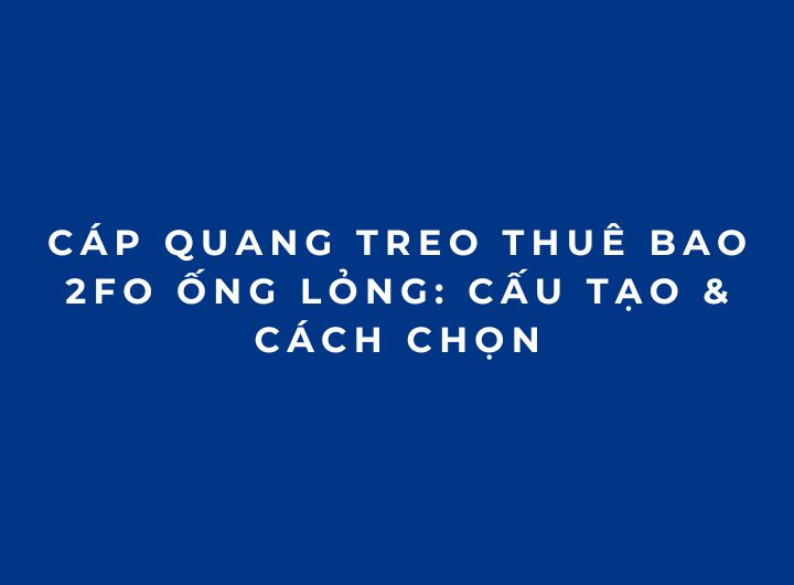 Cáp Quang Treo Thuê Bao 2FO Ống Lỏng: Cấu Tạo & Cách Chọn