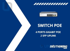Switch PoE 4 Ports 10/100/1000Mbps, 2 Port SFP
