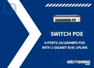 Switch Poe 8 Ports 10/100Mbps, 2 Gigabit RJ45