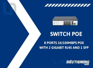 Switch PoE 8 Ports 10/100Mbps, 1 Port SFP