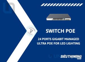 Switch PoE 24 Ports 10/100/1000Mbps managed Ultra PoE switch LED Lighting