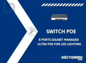 Switch Poe 8 Ports 10/100/1000Mbps managed Ultra PoE switch LED Lighting